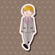 boy man cartoon theme elements N200
