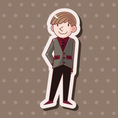 boy man cartoon theme elements N201