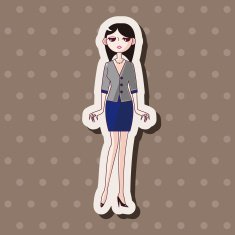 lady girl cartoon theme elements N202