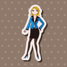 lady girl cartoon theme elements N203