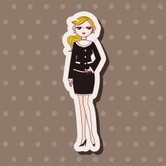 lady girl cartoon theme elements N205