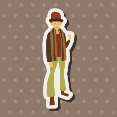 boy man cartoon theme elements vector eps N38