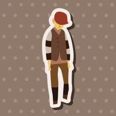 boy man cartoon theme elements vector eps N40
