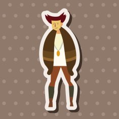 boy man cartoon theme elements vector eps N42
