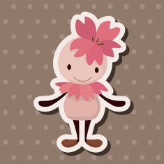 flower elf theme elements vector eps N19