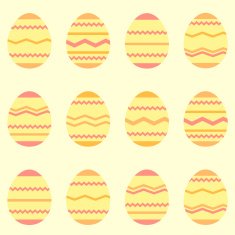 Seamless easter egg spring yellow pattern N2