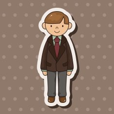 boy man cartoon theme elements vector eps N46