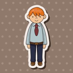 boy man cartoon theme elements vector eps N48