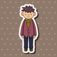 boy man cartoon theme elements vector eps N49