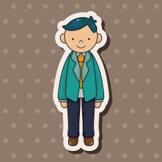 boy man cartoon theme elements vector eps N50