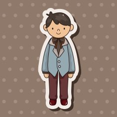 boy man cartoon theme elements vector eps N52