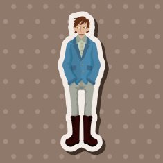 boy man cartoon theme elements N206