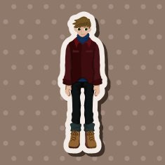 boy man cartoon theme elements N207