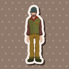 boy man cartoon theme elements N208