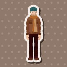 boy man cartoon theme elements N209