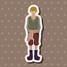 boy man cartoon theme elements N211