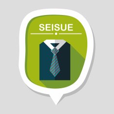 business shirt and tie flat icon with long shadow eps10 N6