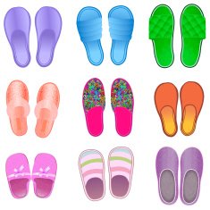 background with slippers cozy and soft