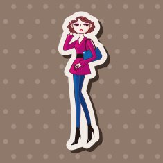 shopping girl theme elements vector eps N24