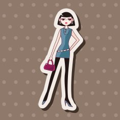 shopping girl theme elements vector eps N25