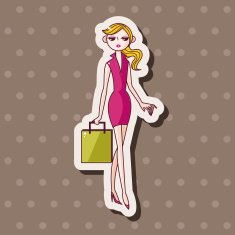 shopping girl theme elements vector eps N27