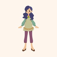 lady girl cartoon theme elements vector eps N84