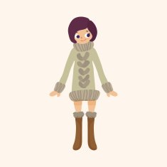 lady girl cartoon theme elements vector eps N86