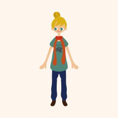 lady girl cartoon theme elements vector eps N87
