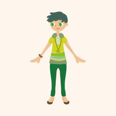 lady girl cartoon theme elements vector eps N89