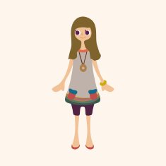 lady girl cartoon theme elements vector eps N90