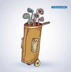 Golf Equipment icon vector illustration