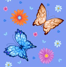 Background of colorful butterflies flying N3