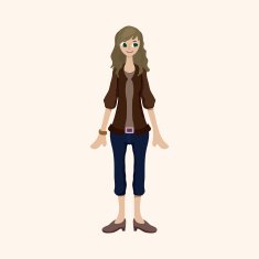 lady girl cartoon theme elements N221