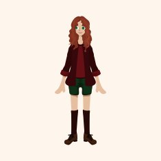 lady girl cartoon theme elements N222