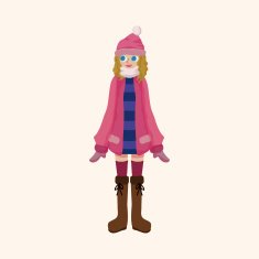 lady girl cartoon theme elements N224