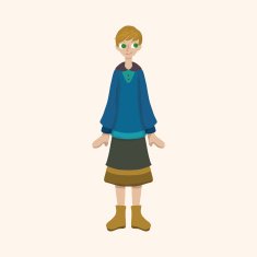 lady girl cartoon theme elements N225