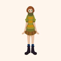 lady girl cartoon theme elements N227