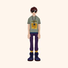 boy man cartoon theme elements N213
