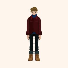 boy man cartoon theme elements N216
