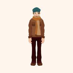 boy man cartoon theme elements N218