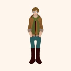 boy man cartoon theme elements N219