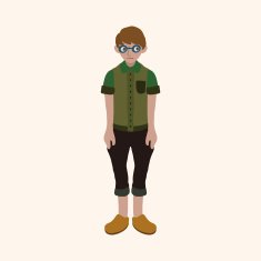 boy man cartoon theme elements N221