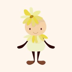 flower elf theme elements vector eps N29
