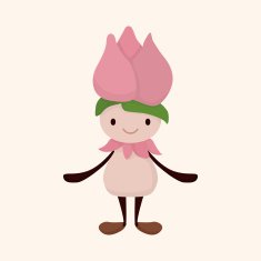 flower elf theme elements vector eps N33