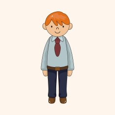 boy man cartoon theme elements vector eps N66