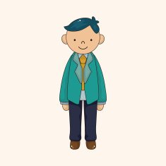 boy man cartoon theme elements vector eps N68