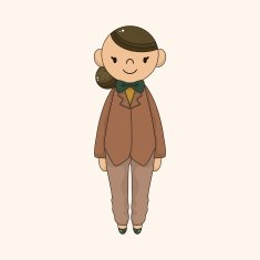 lady girl cartoon theme elements vector eps N102