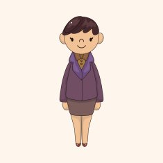 lady girl cartoon theme elements vector eps N108