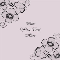 Vintage vector abstract background with black lace