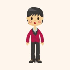 lady woman cartoon theme elements N28